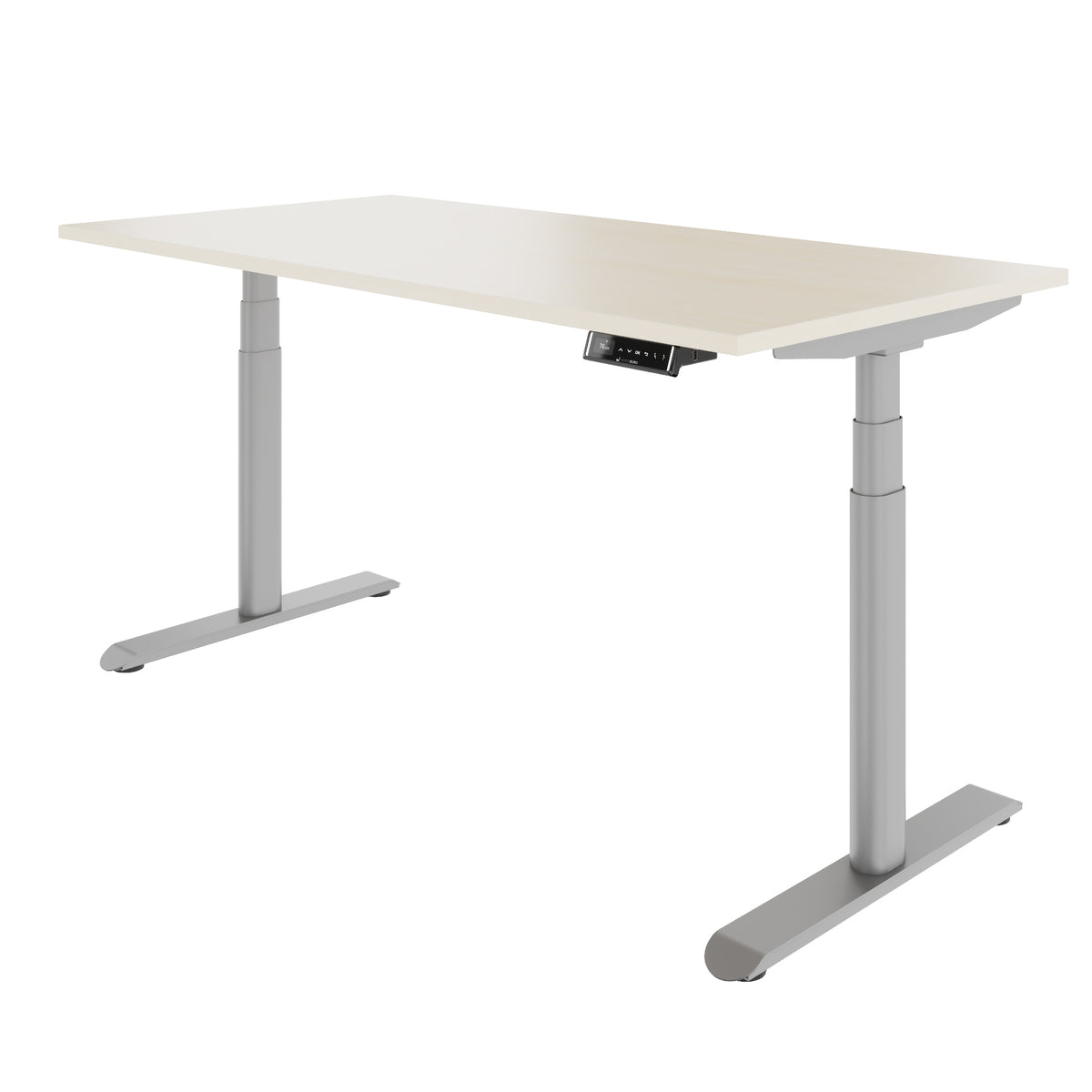 TELDRA Pro Curve, 2-Motoren-Schreibtisch | 1600-1800 mm, elektrisch höhenverstellbar, Ahorn