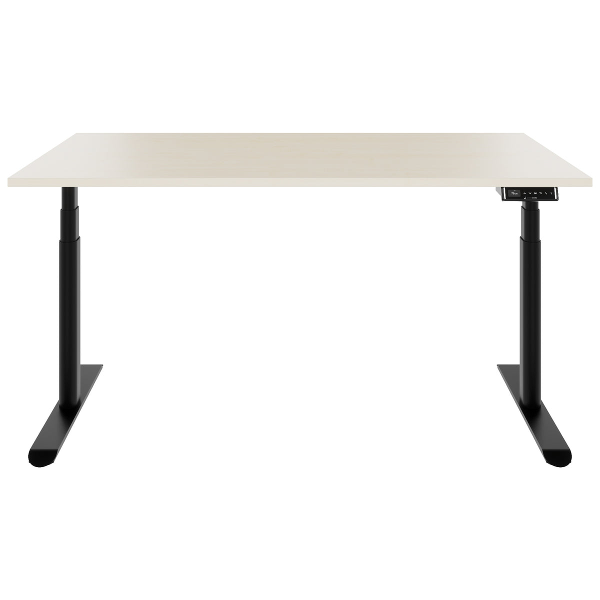 TELDRA Pro Curve, 2-Motoren-Schreibtisch | 1600-1800 mm, elektrisch höhenverstellbar, Ahorn