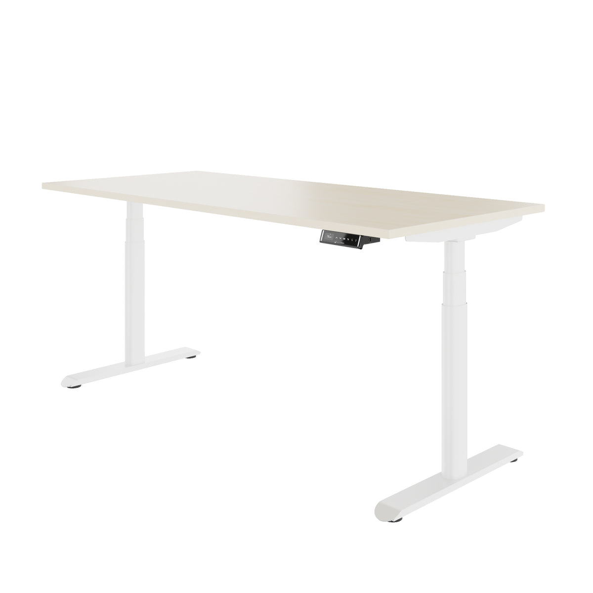 TELDRA Pro Curve, 2-Motoren-Schreibtisch | 1600-1800 mm, elektrisch höhenverstellbar, Ahorn