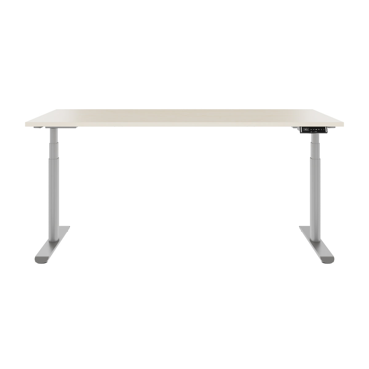 TELDRA Pro Curve, 2-Motoren-Schreibtisch | 1600-1800 mm, elektrisch höhenverstellbar, Ahorn
