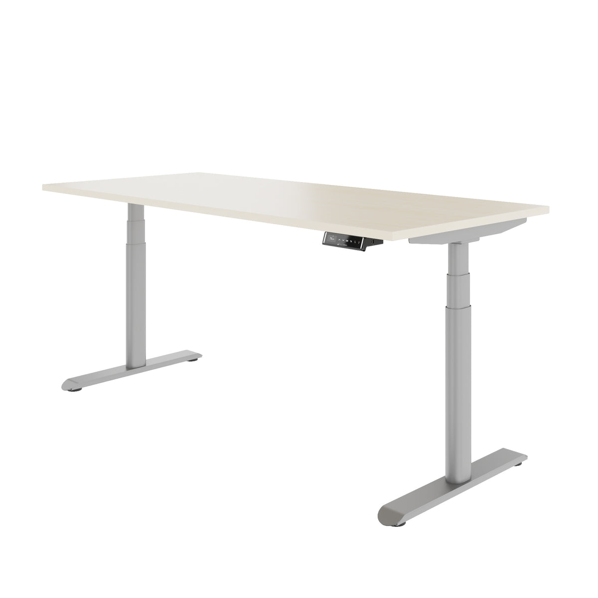 TELDRA Pro Curve, 2-Motoren-Schreibtisch | 1600-1800 mm, elektrisch höhenverstellbar, Ahorn