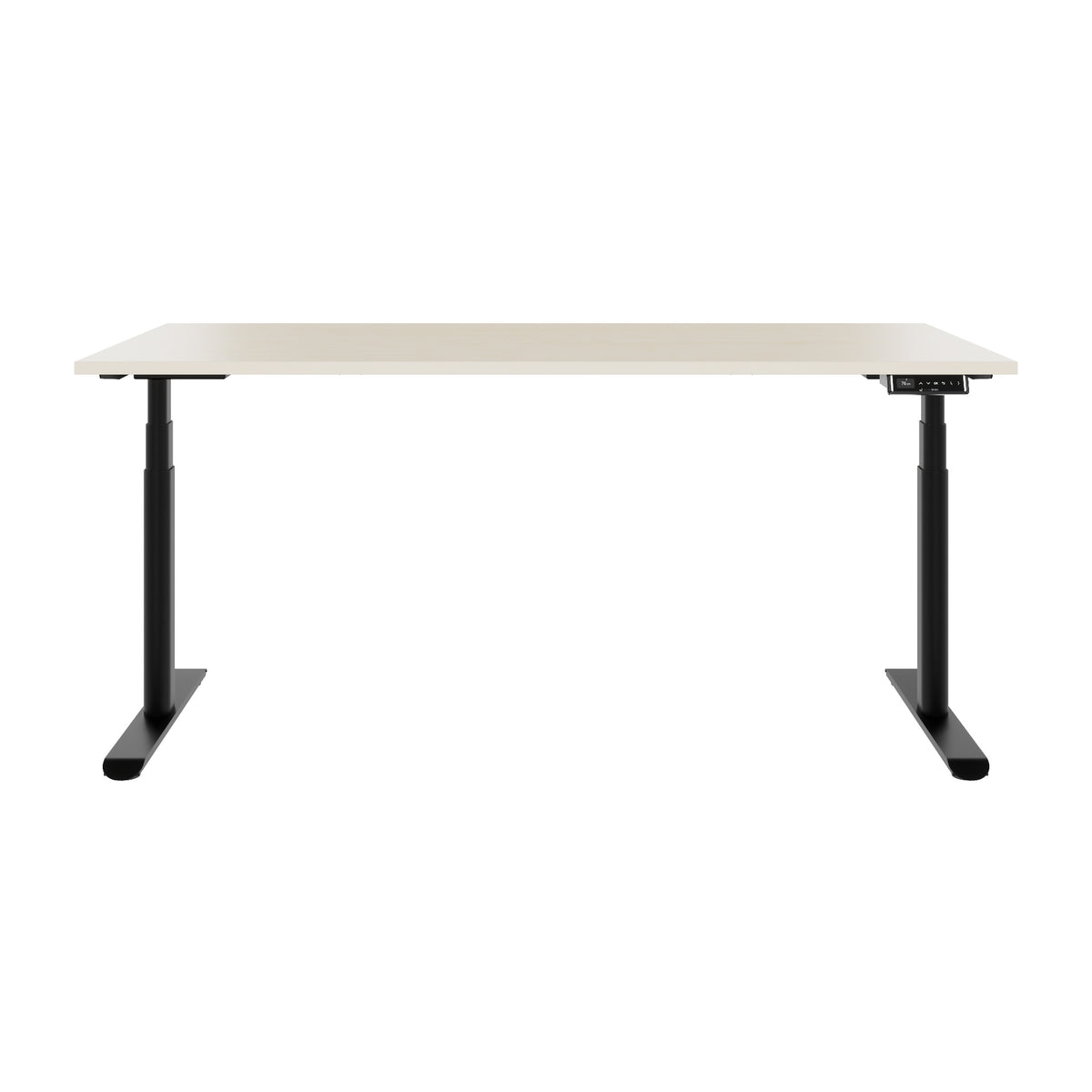 TELDRA Pro Curve, 2-Motoren-Schreibtisch | 1600-1800 mm, elektrisch höhenverstellbar, Ahorn