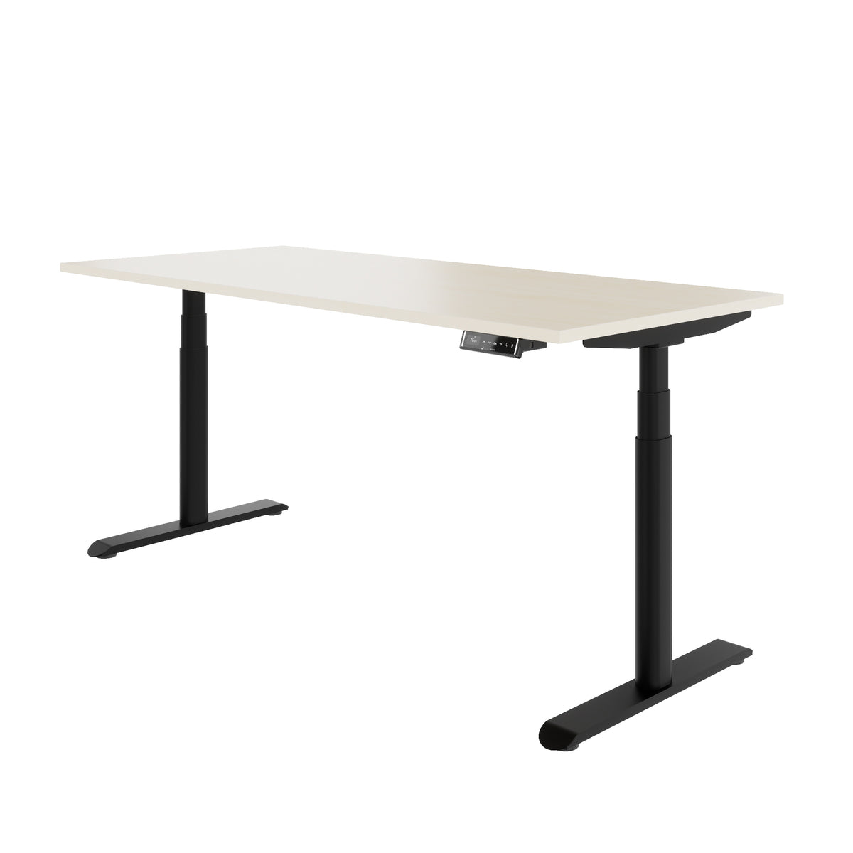 TELDRA Pro Curve, 2-Motoren-Schreibtisch | 1600-1800 mm, elektrisch höhenverstellbar, Ahorn