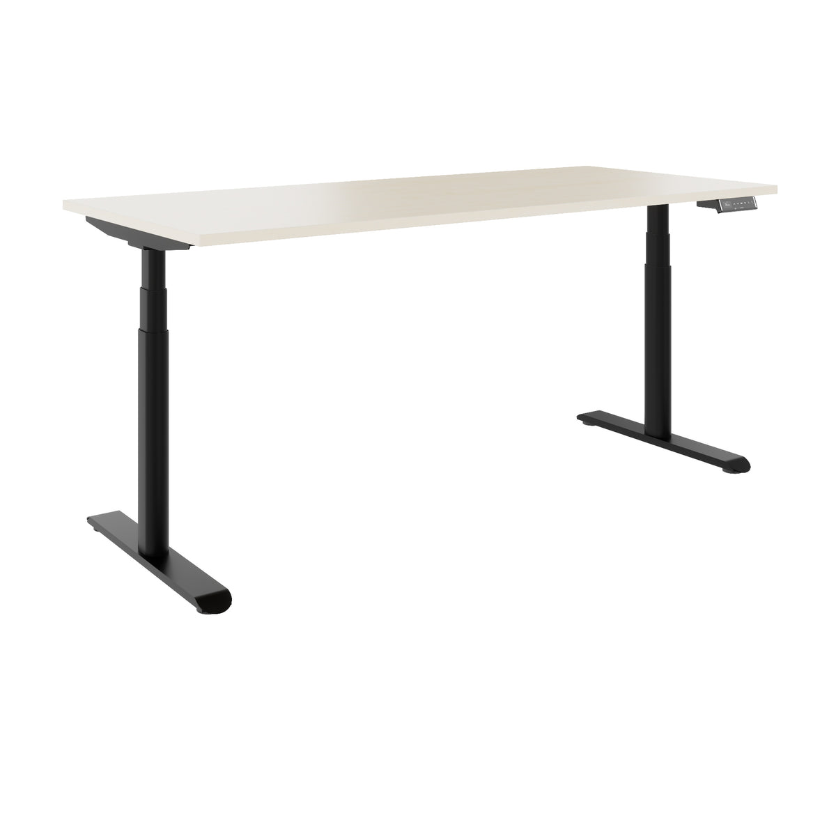 TELDRA Pro Curve, 2-Motoren-Schreibtisch | 1600-1800 mm, elektrisch höhenverstellbar, Ahorn