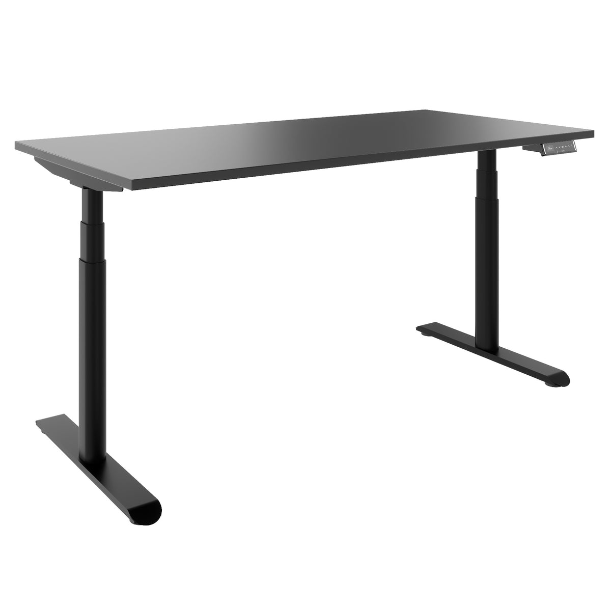 TELDRA Pro Curve, 2-Motoren-Schreibtisch | 1600-1800 mm, elektrisch höhenverstellbar, Anthrazit