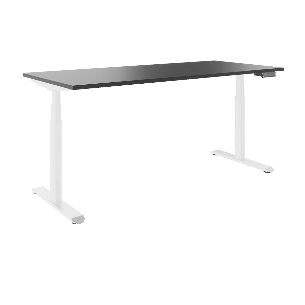 TELDRA Pro Curve, 2-Motoren-Schreibtisch | 1600-1800 mm, elektrisch höhenverstellbar, Anthrazit
