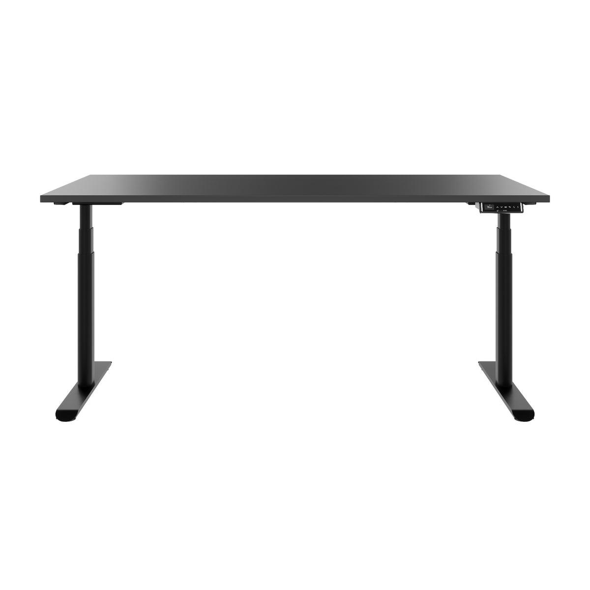 TELDRA Pro Curve, 2-Motoren-Schreibtisch | 1600-1800 mm, elektrisch höhenverstellbar, Anthrazit