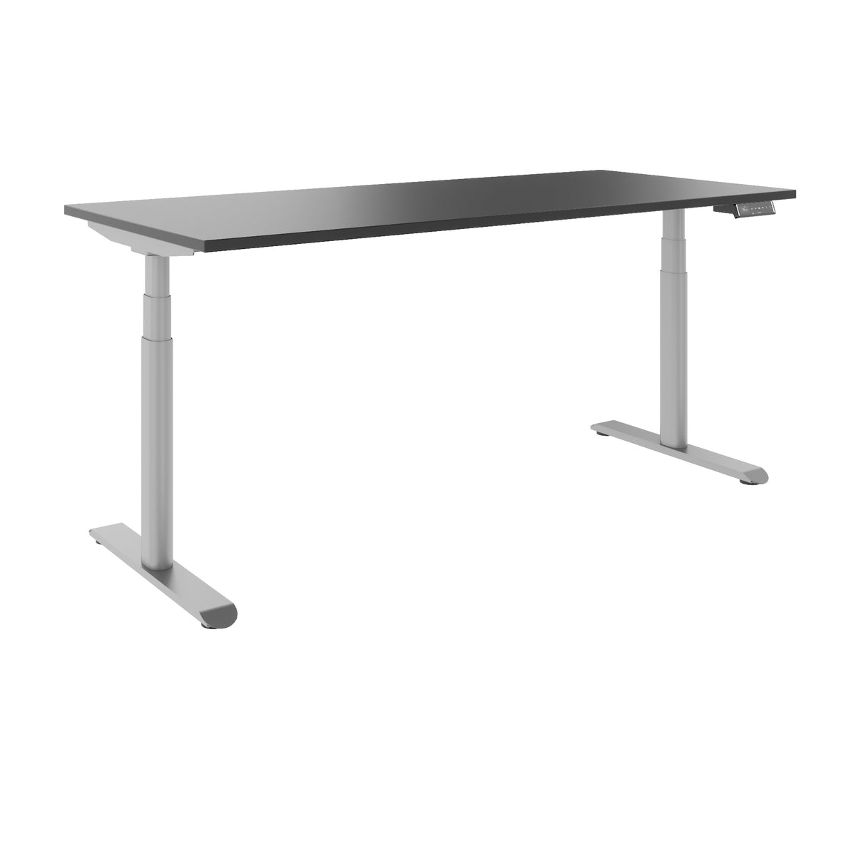 TELDRA Pro Curve, 2-Motoren-Schreibtisch | 1600-1800 mm, elektrisch höhenverstellbar, Anthrazit