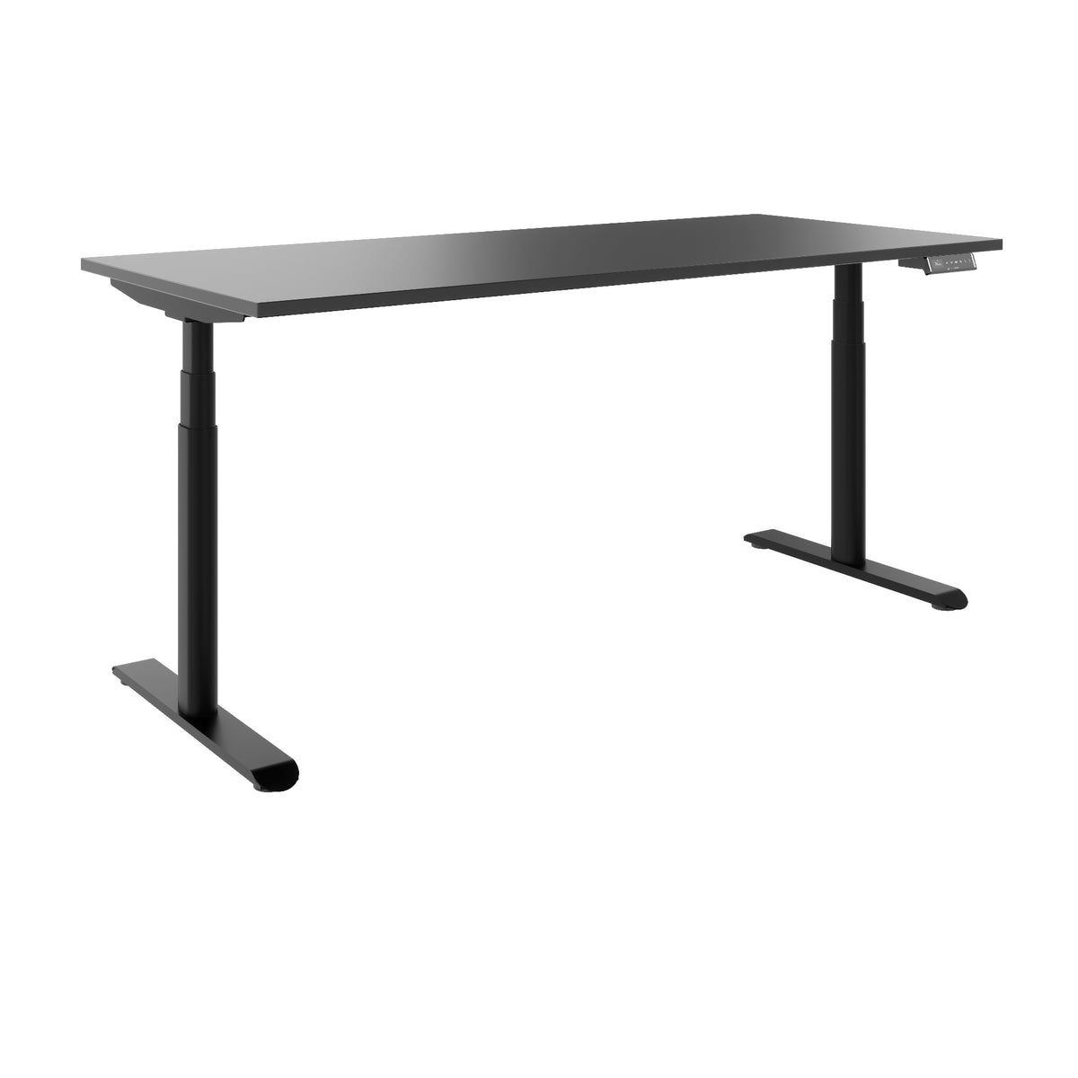 TELDRA Pro Curve, 2-Motoren-Schreibtisch | 1600-1800 mm, elektrisch höhenverstellbar, Anthrazit