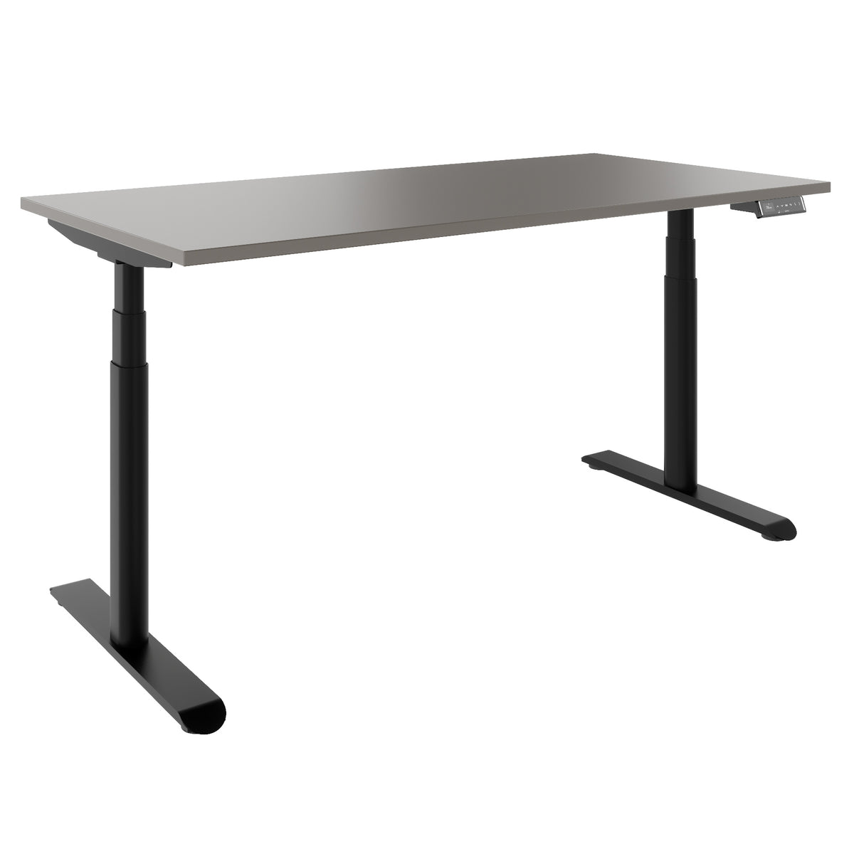 TELDRA Pro Curve, 2-Motoren-Schreibtisch | 1600-1800 mm, elektrisch höhenverstellbar, Cubanitgrau