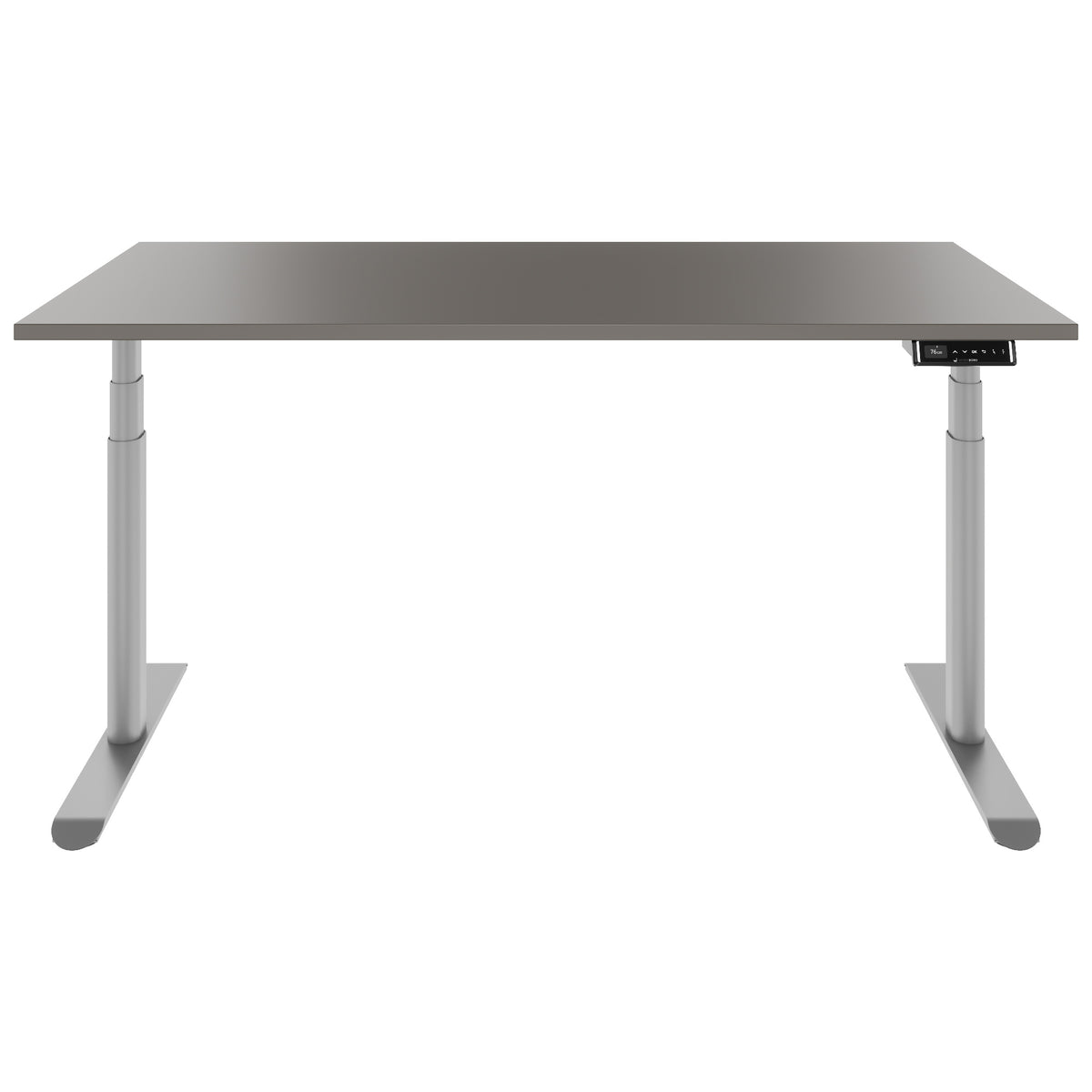 TELDRA Pro Curve, 2-Motoren-Schreibtisch | 1600-1800 mm, elektrisch höhenverstellbar, Cubanitgrau