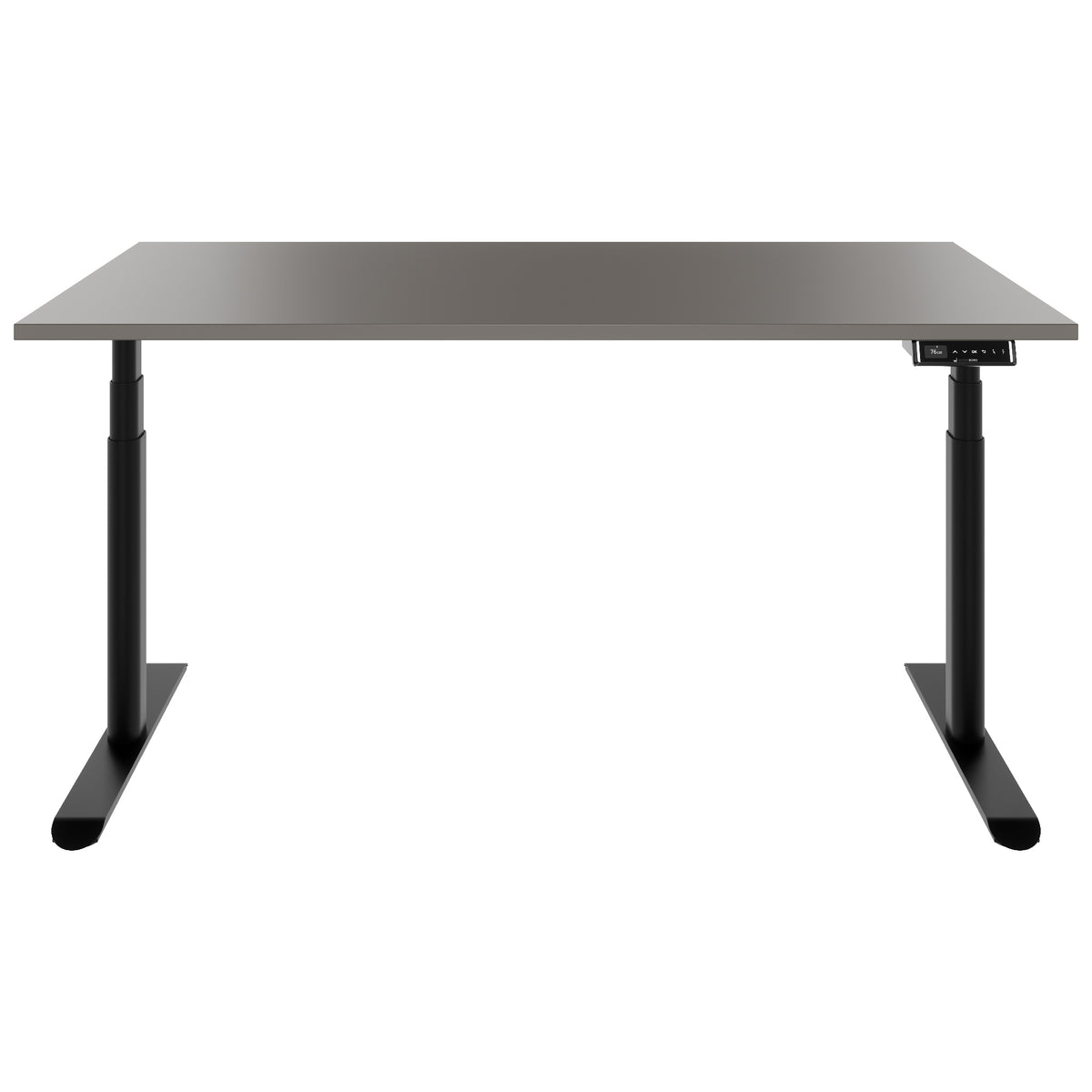 TELDRA Pro Curve, 2-Motoren-Schreibtisch | 1600-1800 mm, elektrisch höhenverstellbar, Cubanitgrau