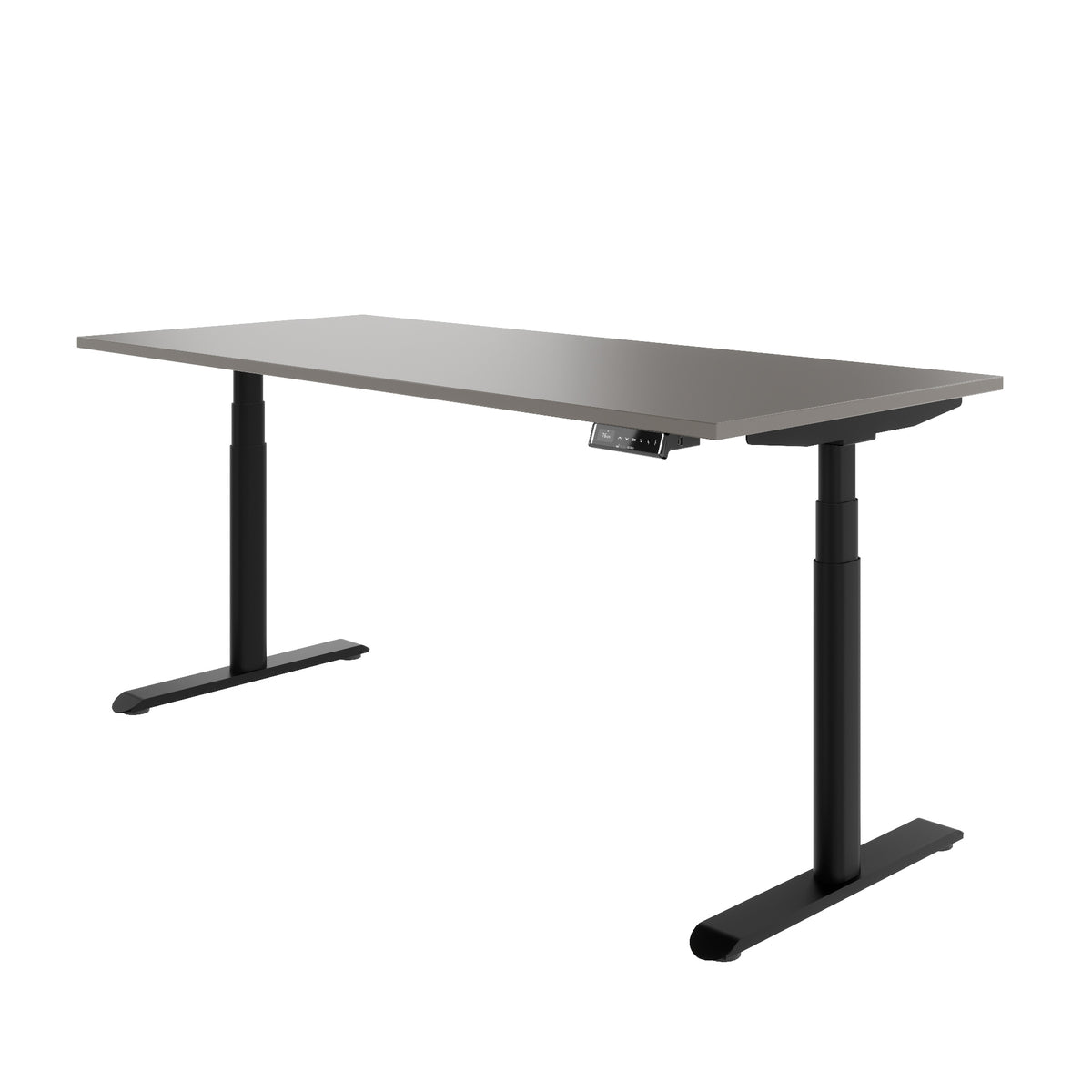 TELDRA Pro Curve, 2-Motoren-Schreibtisch | 1600-1800 mm, elektrisch höhenverstellbar, Cubanitgrau