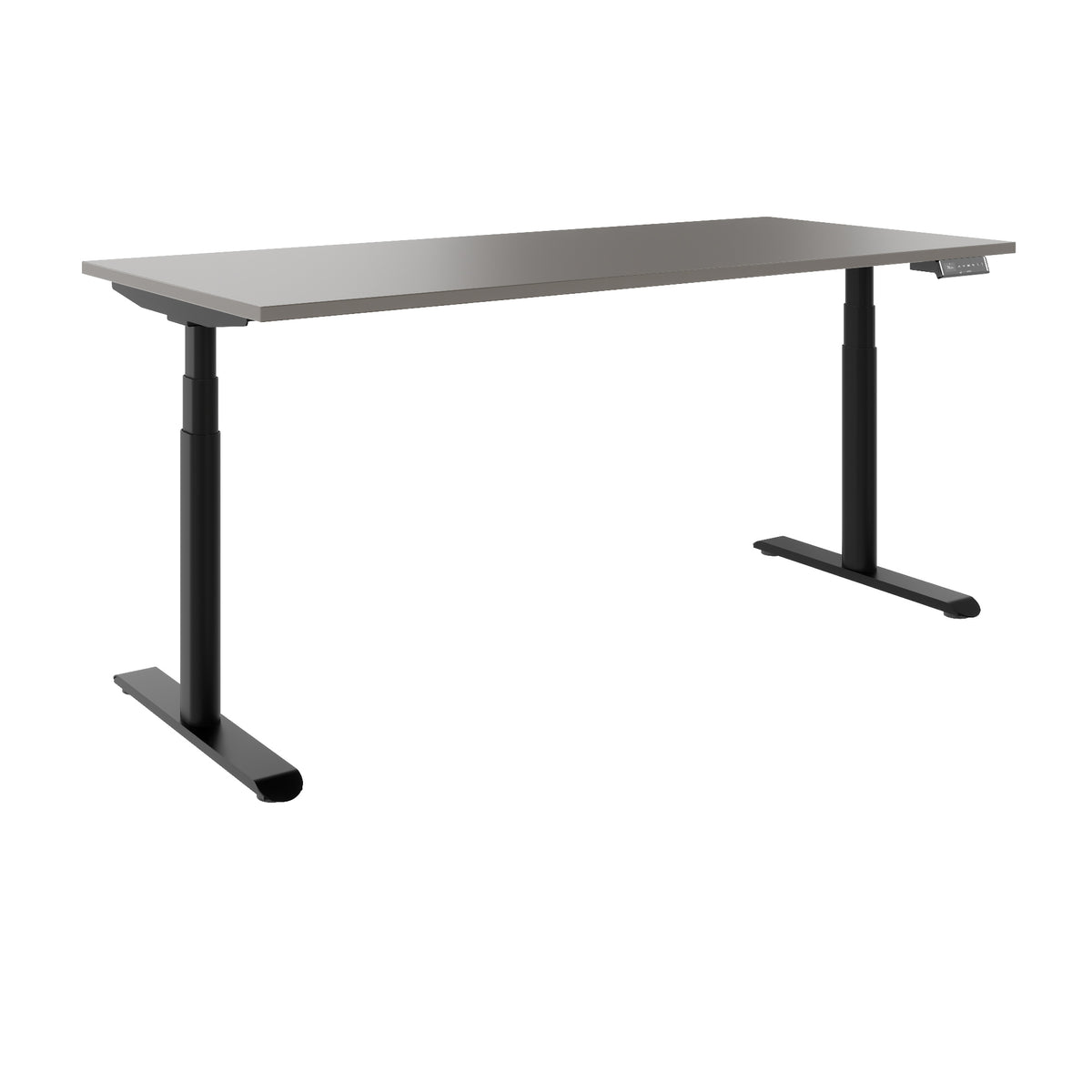 TELDRA Pro Curve, 2-Motoren-Schreibtisch | 1600-1800 mm, elektrisch höhenverstellbar, Cubanitgrau