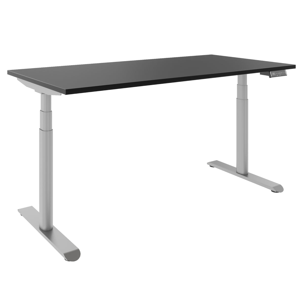TELDRA Pro Curve, 2-Motoren-Schreibtisch | 1600-2000 mm, elektrisch höhenverstellbar, Linoleum Charcoal