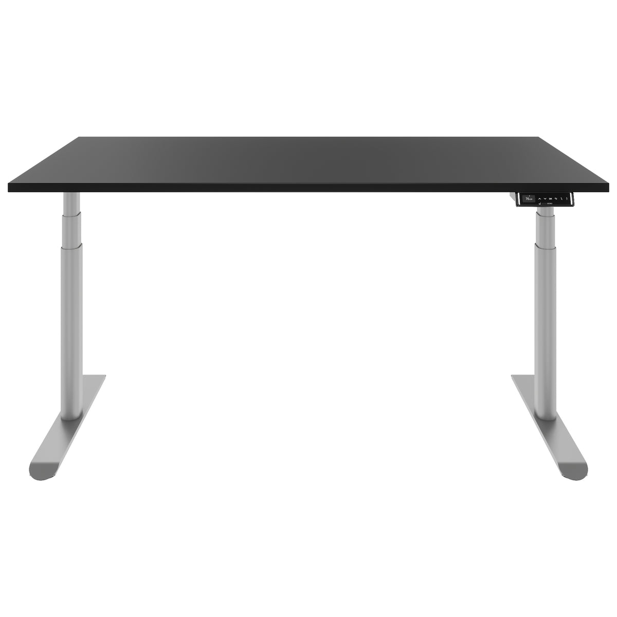TELDRA Pro Curve, 2-Motoren-Schreibtisch | 1600-2000 mm, elektrisch höhenverstellbar, Linoleum Charcoal