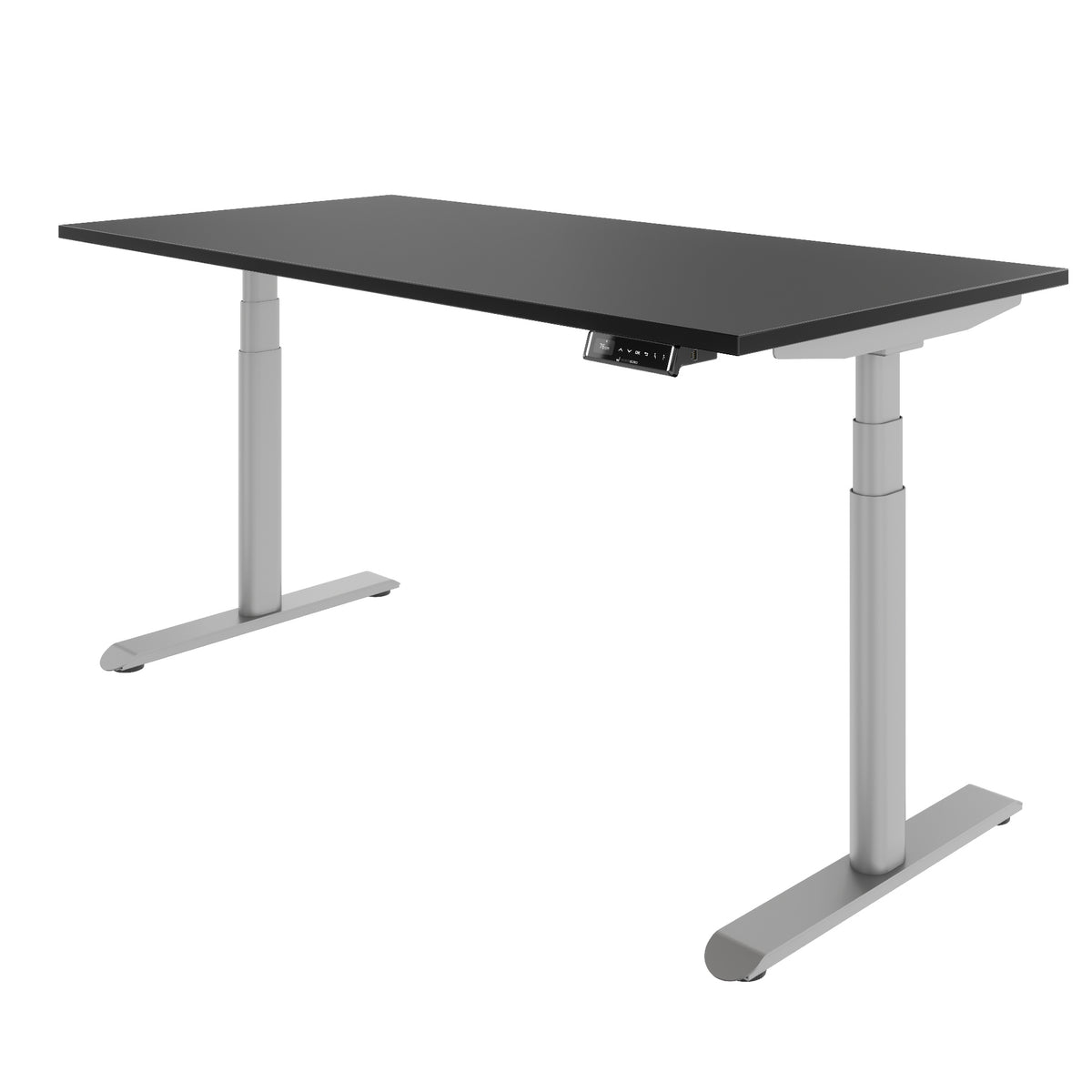 TELDRA Pro Curve, 2-Motoren-Schreibtisch | 1600-2000 mm, elektrisch höhenverstellbar, Linoleum Charcoal