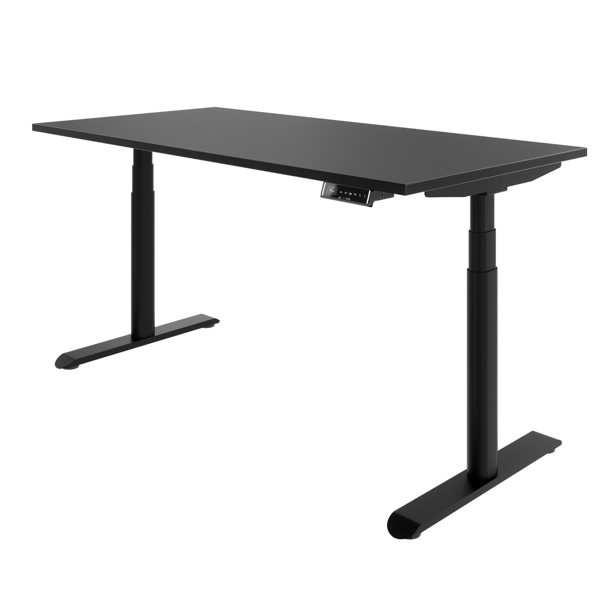 TELDRA Pro Curve, 2-Motoren-Schreibtisch | 1600-2000 mm, elektrisch höhenverstellbar, Linoleum Charcoal