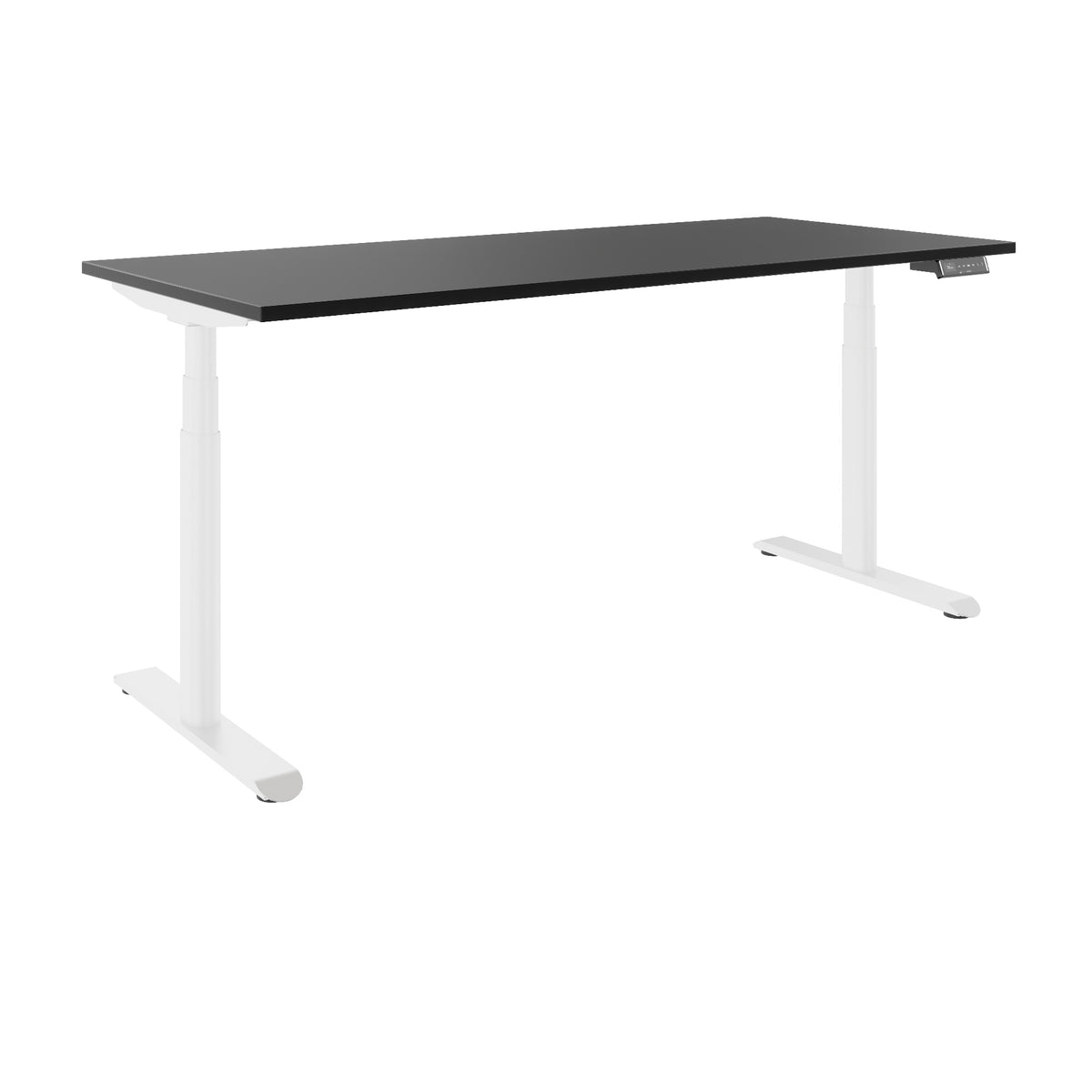 TELDRA Pro Curve, 2-Motoren-Schreibtisch | 1600-2000 mm, elektrisch höhenverstellbar, Linoleum Charcoal