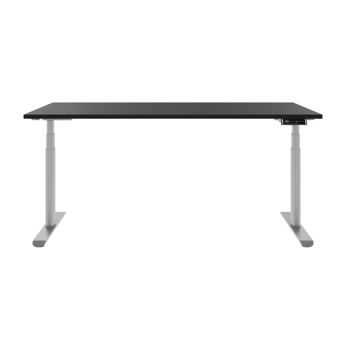 TELDRA Pro Curve, 2-Motoren-Schreibtisch | 1600-2000 mm, elektrisch höhenverstellbar, Linoleum Charcoal