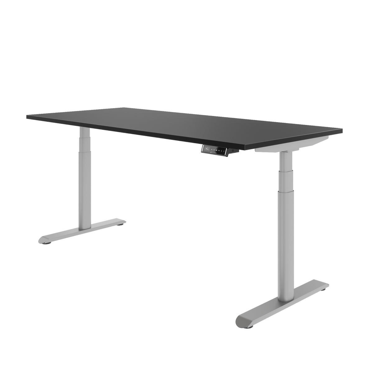 TELDRA Pro Curve, 2-Motoren-Schreibtisch | 1600-2000 mm, elektrisch höhenverstellbar, Linoleum Charcoal