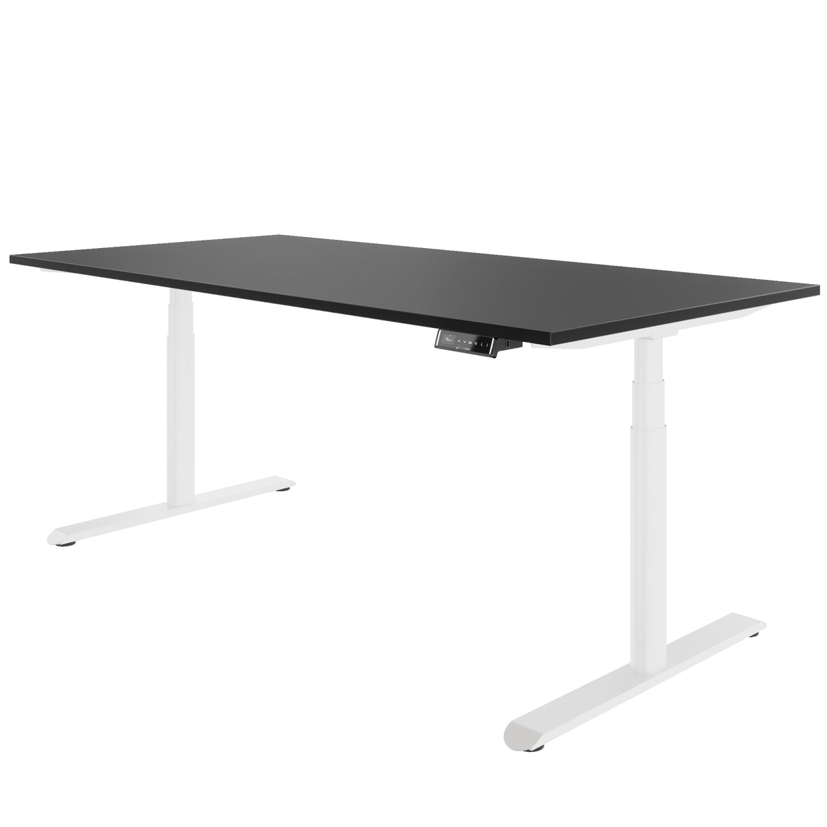 TELDRA Pro Curve, 2-Motoren-Schreibtisch | 1600-2000 mm, elektrisch höhenverstellbar, Linoleum Charcoal