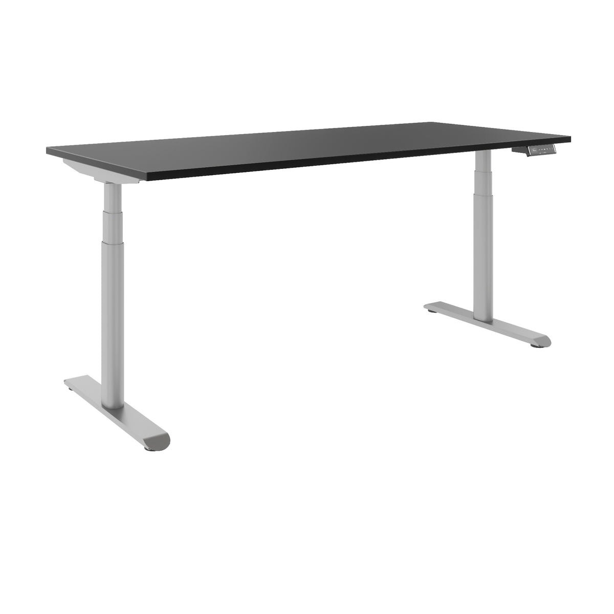 TELDRA Pro Curve, 2-Motoren-Schreibtisch | 1600-2000 mm, elektrisch höhenverstellbar, Linoleum Charcoal
