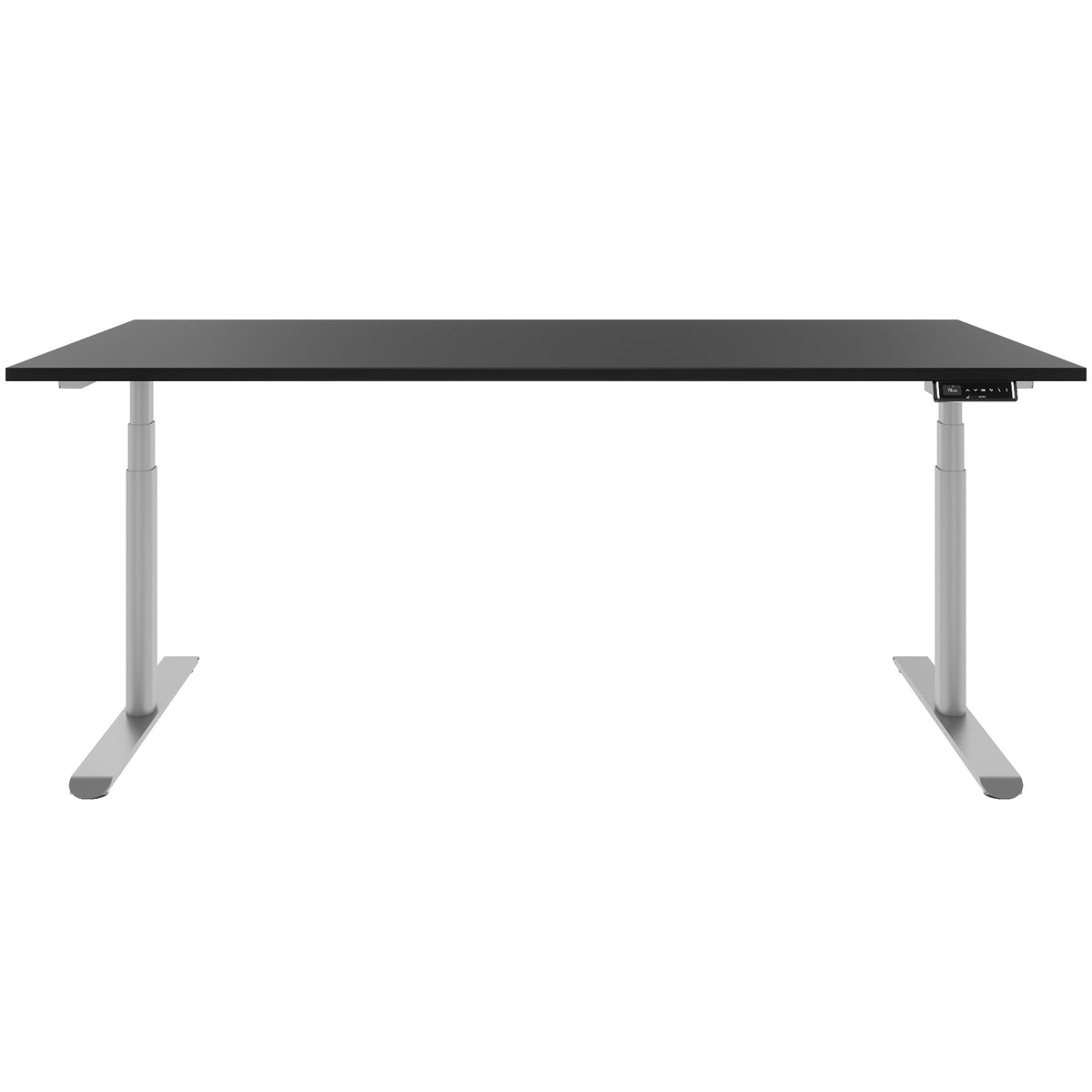 TELDRA Pro Curve, 2-Motoren-Schreibtisch | 1600-2000 mm, elektrisch höhenverstellbar, Linoleum Charcoal