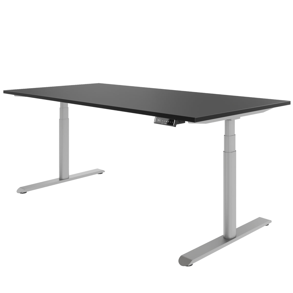 TELDRA Pro Curve, 2-Motoren-Schreibtisch | 1600-2000 mm, elektrisch höhenverstellbar, Linoleum Charcoal