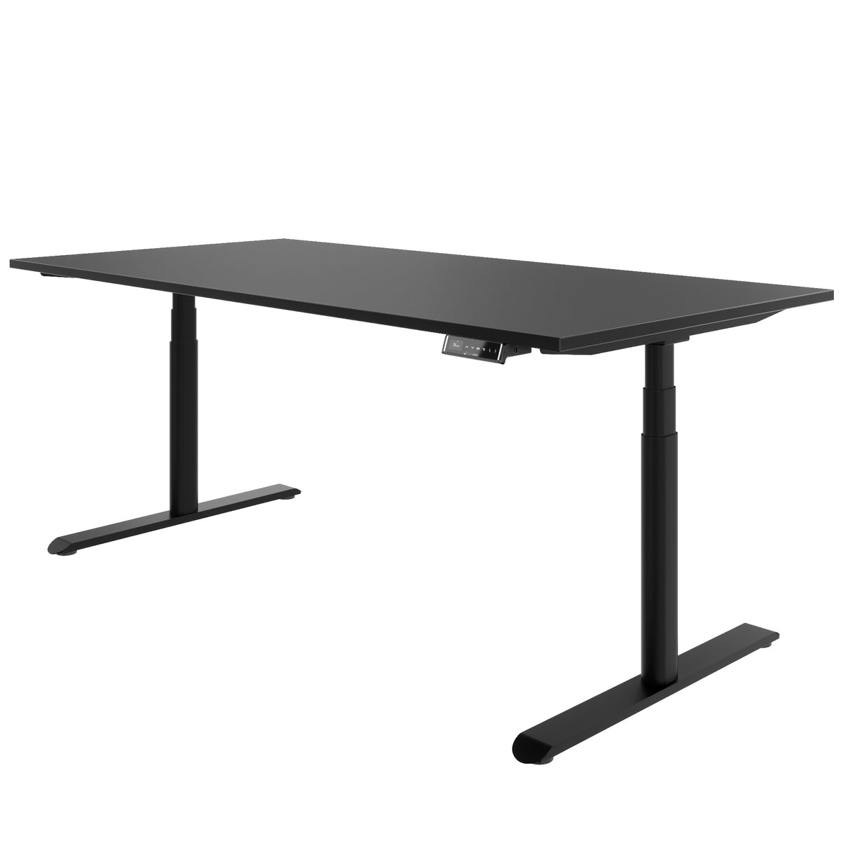TELDRA Pro Curve, 2-Motoren-Schreibtisch | 1600-2000 mm, elektrisch höhenverstellbar, Linoleum Charcoal