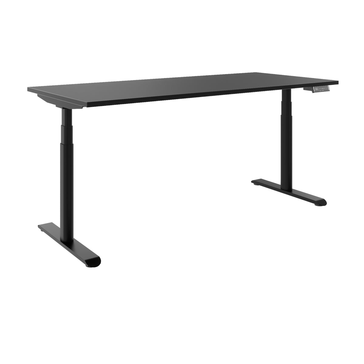 TELDRA Pro Curve, 2-Motoren-Schreibtisch | 1600-2000 mm, elektrisch höhenverstellbar, Linoleum Charcoal