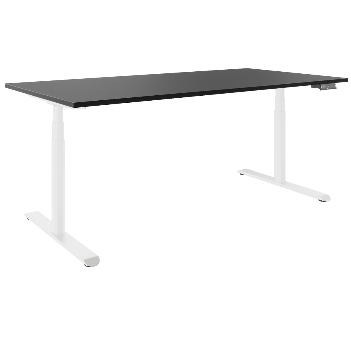 TELDRA Pro Curve, 2-Motoren-Schreibtisch | 1600-2000 mm, elektrisch höhenverstellbar, Linoleum Charcoal