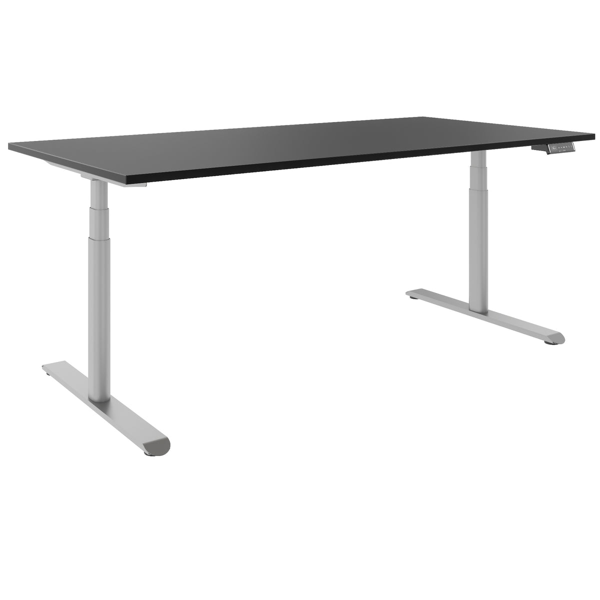 TELDRA Pro Curve, 2-Motoren-Schreibtisch | 1600-2000 mm, elektrisch höhenverstellbar, Linoleum Charcoal