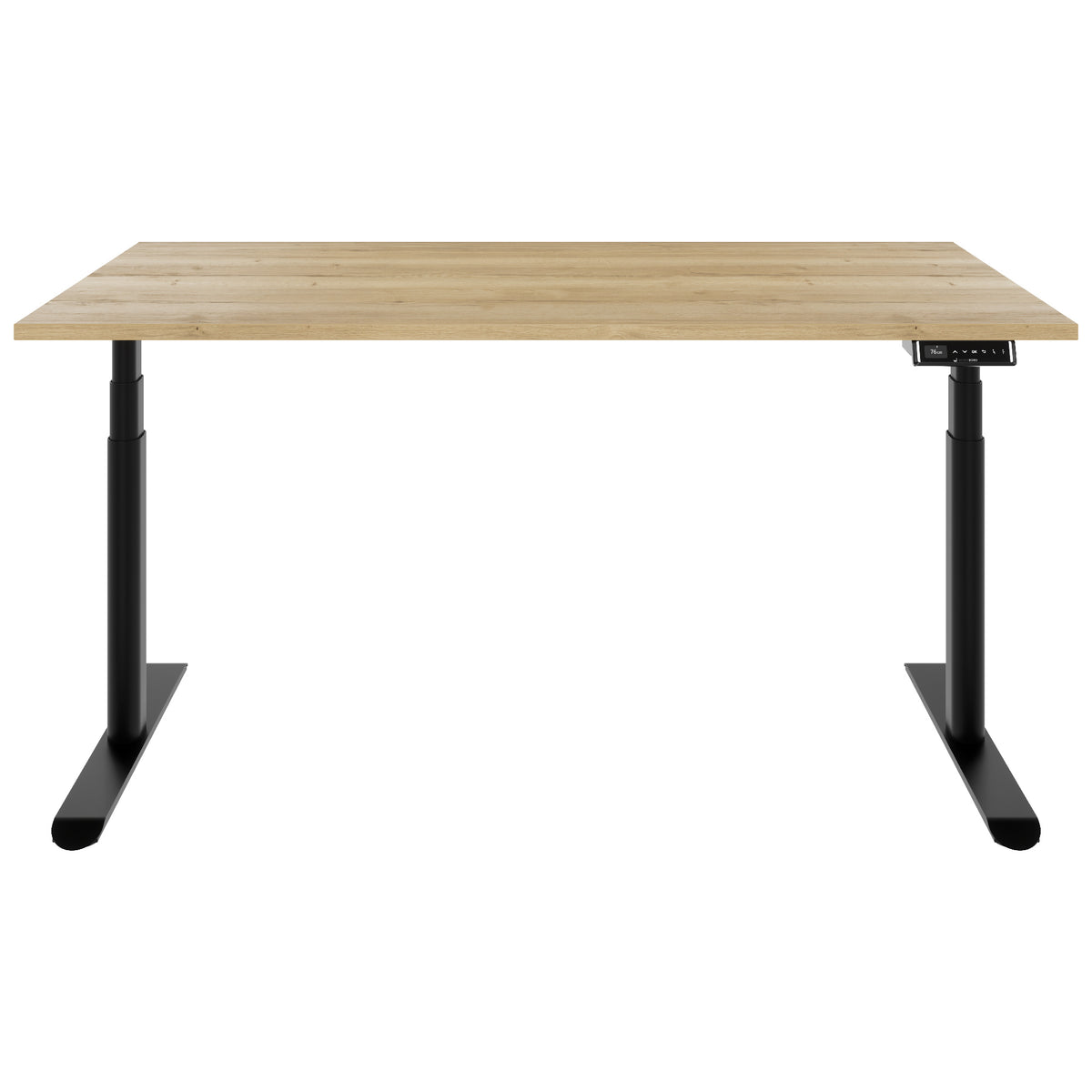 TELDRA Pro Curve, 2-Motoren-Schreibtisch | 1600-2000 mm, elektrisch höhenverstellbar, Wildeiche