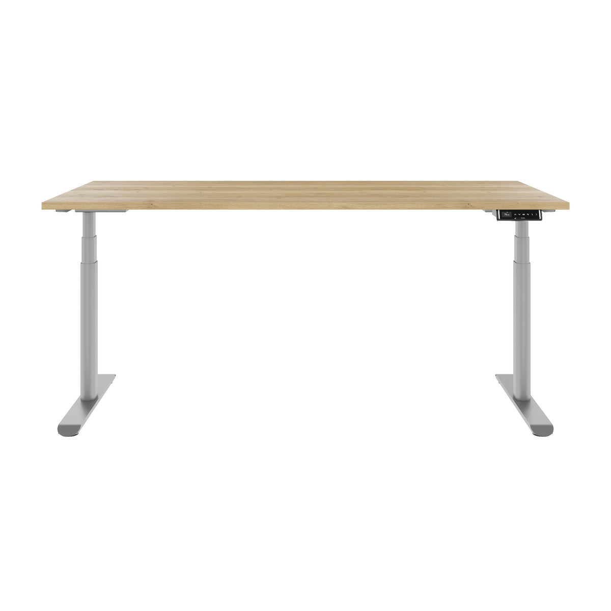 TELDRA Pro Curve, 2-Motoren-Schreibtisch | 1600-2000 mm, elektrisch höhenverstellbar, Wildeiche