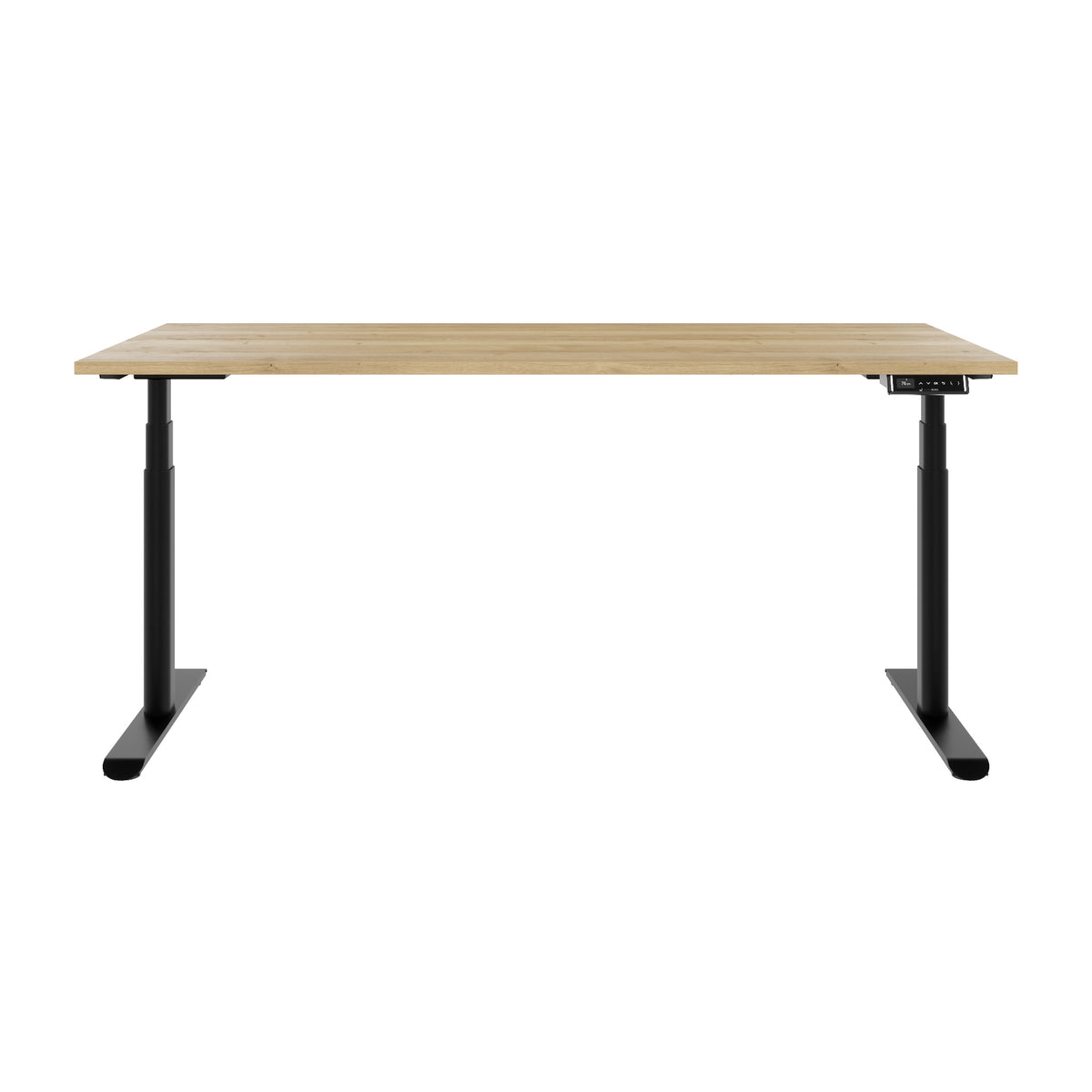 TELDRA Pro Curve, 2-Motoren-Schreibtisch | 1600-2000 mm, elektrisch höhenverstellbar, Wildeiche