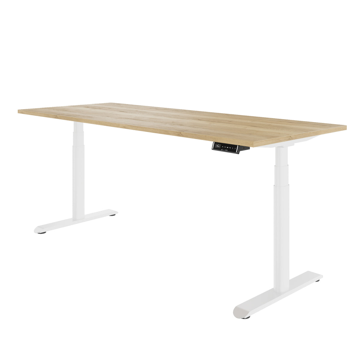 TELDRA Pro Curve, 2-Motoren-Schreibtisch | 1600-2000 mm, elektrisch höhenverstellbar, Wildeiche