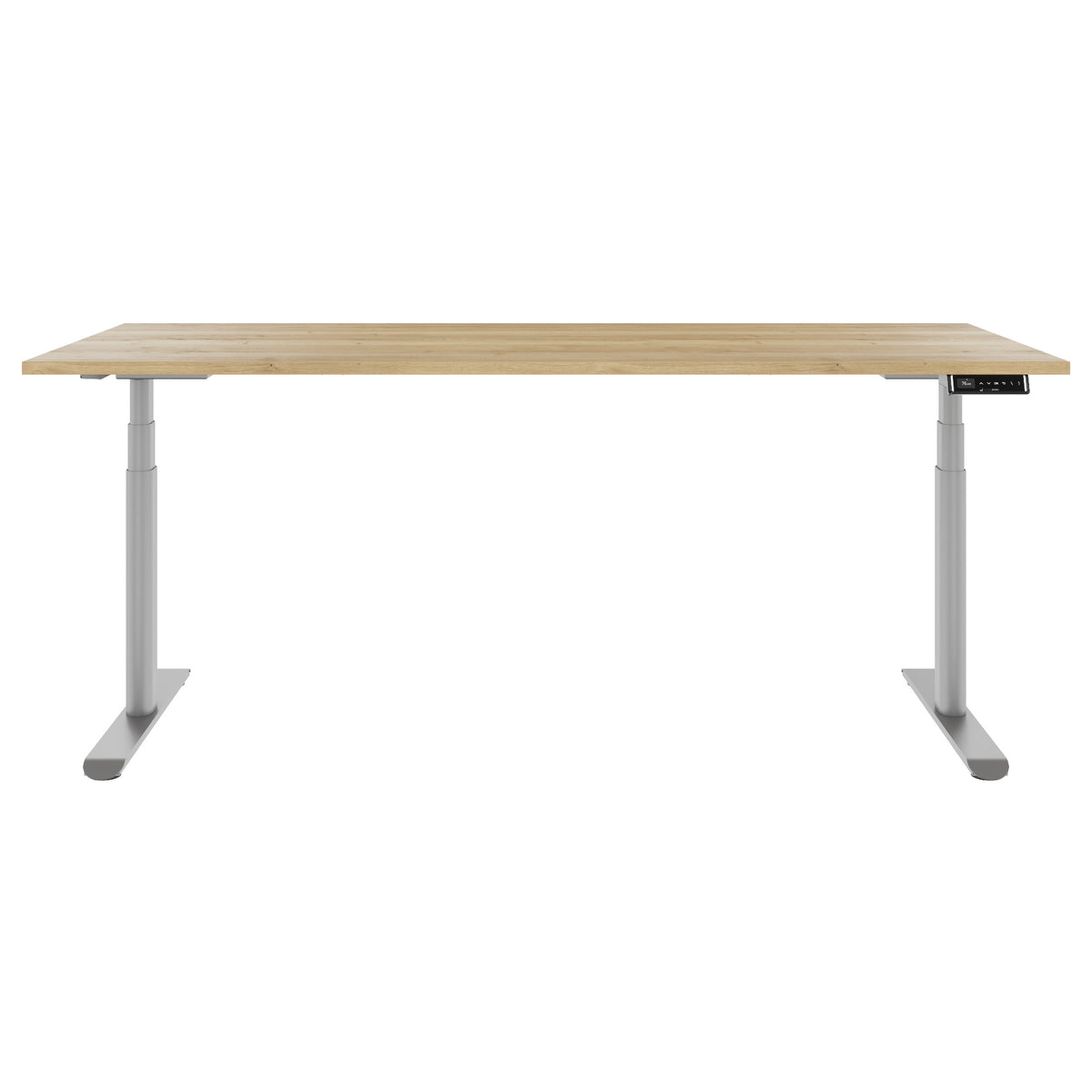 TELDRA Pro Curve, 2-Motoren-Schreibtisch | 1600-2000 mm, elektrisch höhenverstellbar, Wildeiche