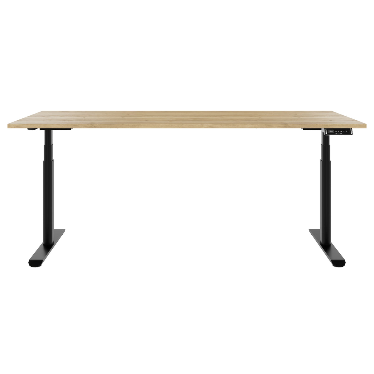 TELDRA Pro Curve, 2-Motoren-Schreibtisch | 1600-2000 mm, elektrisch höhenverstellbar, Wildeiche