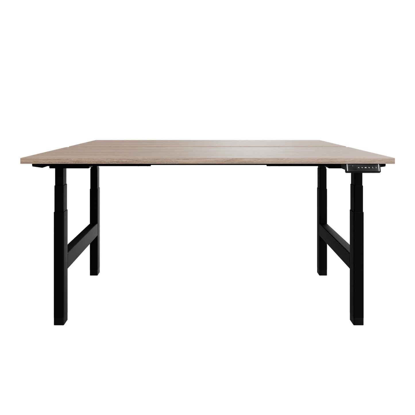 TELDRA Pro Team-Schreibtisch | 1600-1800 mm, elektrisch höhenverstellbar, Bernsteineiche