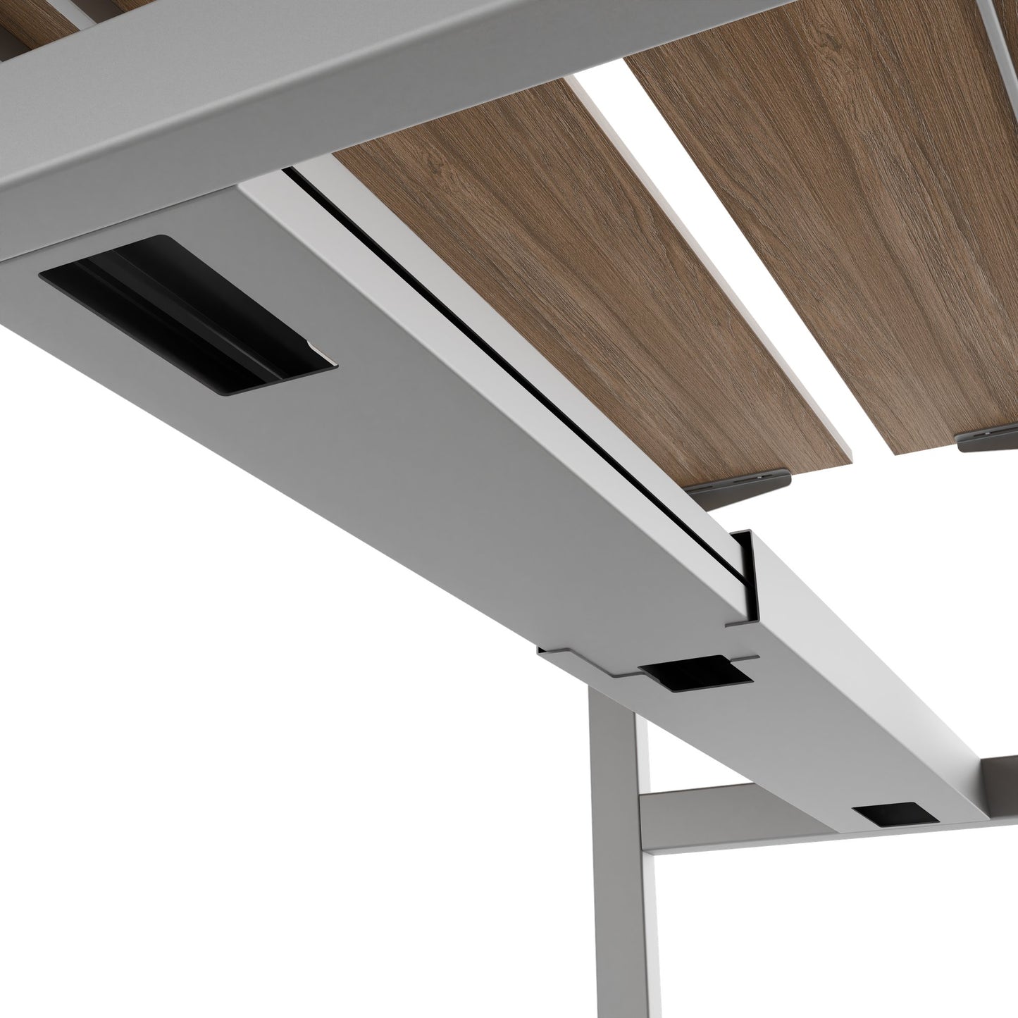 TELDRA Pro Team-Schreibtisch | 1600-1800 mm, elektrisch höhenverstellbar, Bernsteineiche