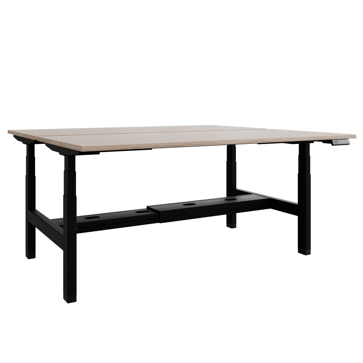 TELDRA Pro Team-Schreibtisch | 1600-1800 mm, elektrisch höhenverstellbar, Bernsteineiche