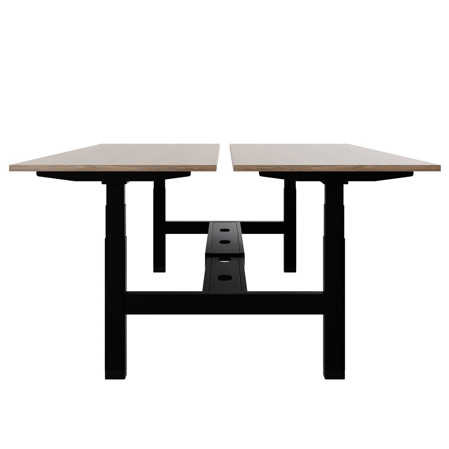 TELDRA Pro Team-Schreibtisch | 1600-1800 mm, elektrisch höhenverstellbar, Bernsteineiche