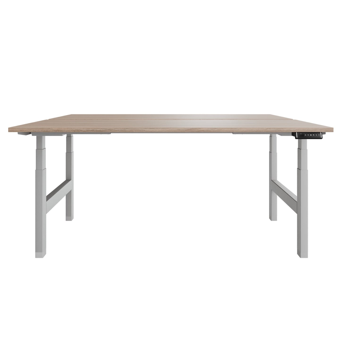 TELDRA Pro Team-Schreibtisch | 1600-1800 mm, elektrisch höhenverstellbar, Bernsteineiche