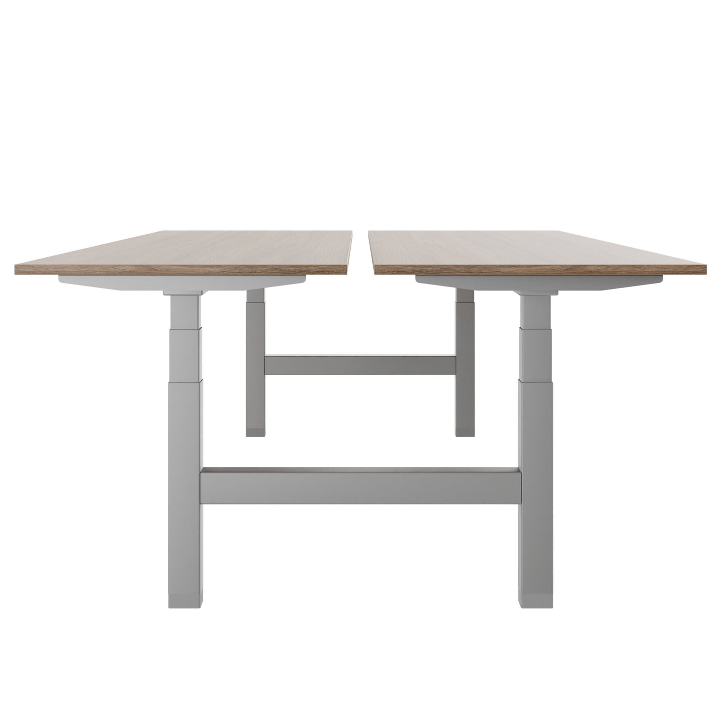 TELDRA Pro Team-Schreibtisch | 1600-1800 mm, elektrisch höhenverstellbar, Bernsteineiche