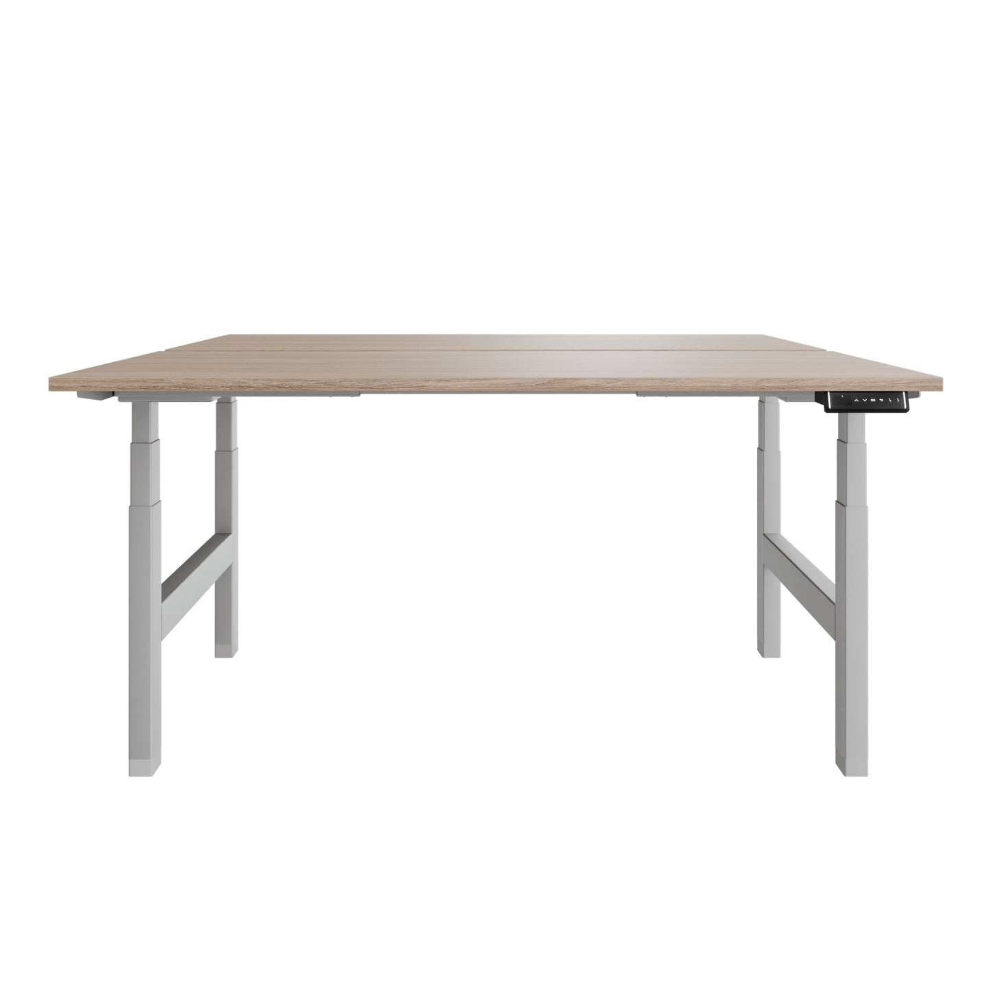 TELDRA Pro Team-Schreibtisch | 1600-1800 mm, elektrisch höhenverstellbar, Bernsteineiche