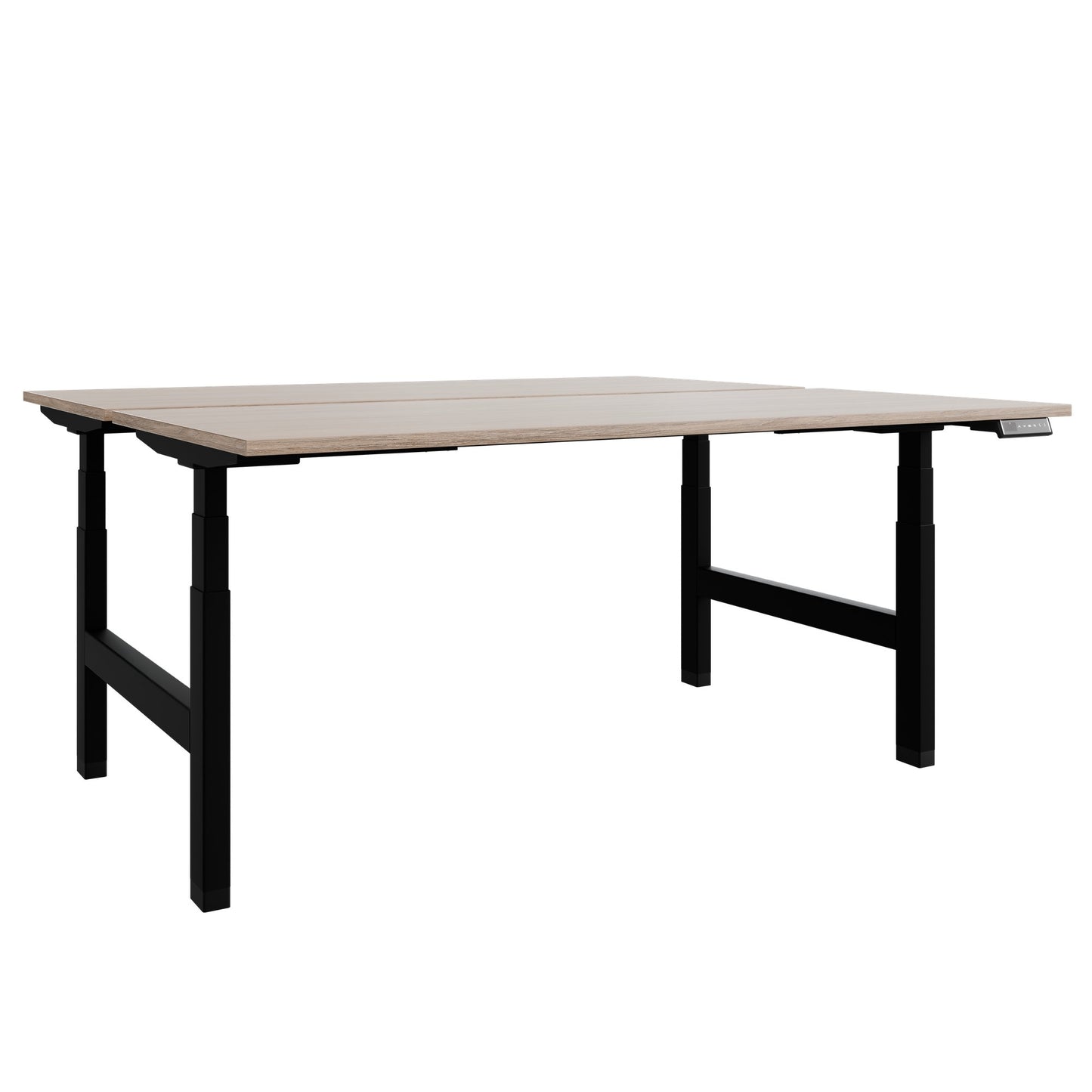 TELDRA Pro Team-Schreibtisch | 1600-1800 mm, elektrisch höhenverstellbar, Bernsteineiche