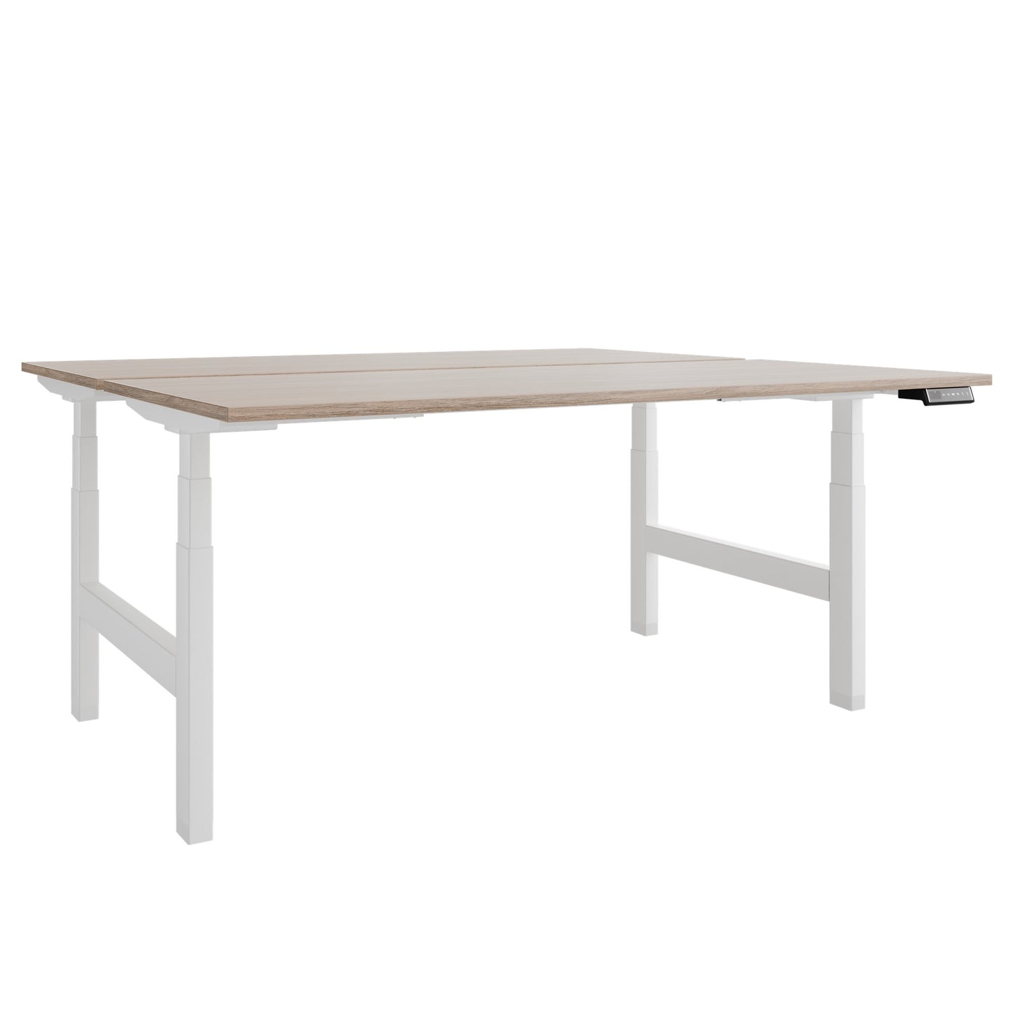 TELDRA Pro Team-Schreibtisch | 1600-1800 mm, elektrisch höhenverstellbar, Bernsteineiche