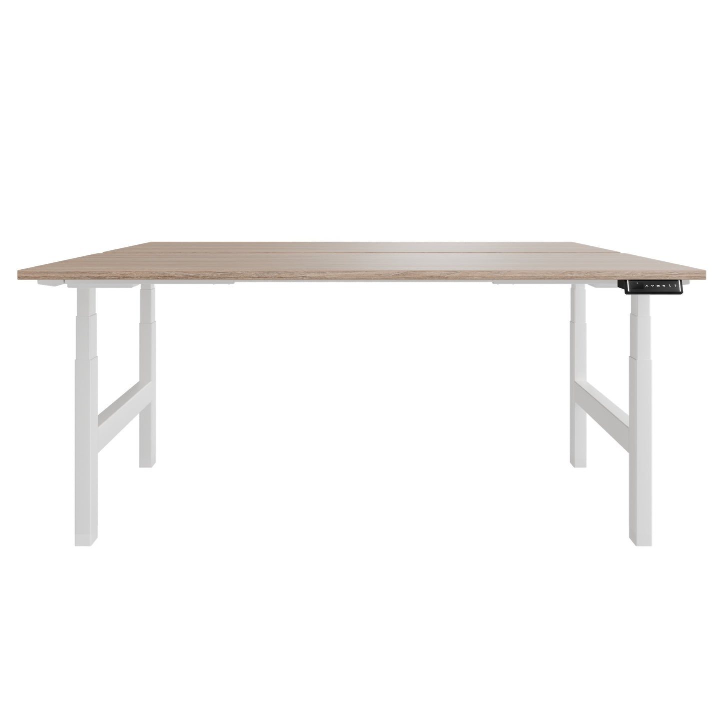 TELDRA Pro Team-Schreibtisch | 1600-1800 mm, elektrisch höhenverstellbar, Bernsteineiche