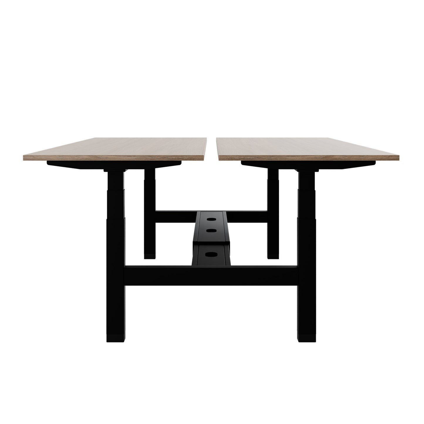 TELDRA Pro Team-Schreibtisch | 1600-1800 mm, elektrisch höhenverstellbar, Bernsteineiche